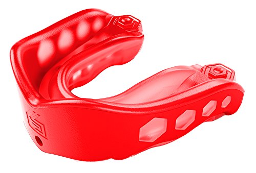 0733313034997 - SHOCK DOCTOR GEL MAX CONVERTIBLE MOUTH GUARD, RED, ADULT