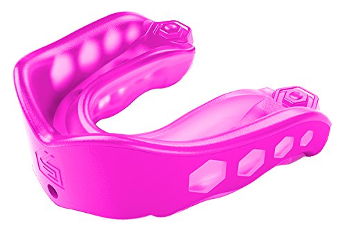 0733313035109 - SHOCK DOCTOR GEL MAX CONVERTIBLE MOUTH GUARD, PINK, YOUTH