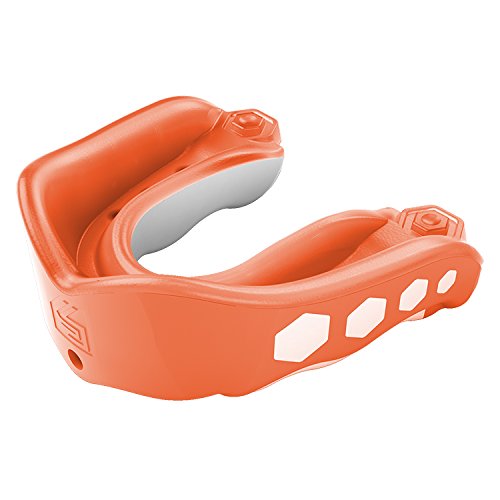 0733313035161 - SHOCK DOCTOR GEL MAX FLAVOR FUSION CONVERTIBLE MOUTH GUARD, ORANGE, YOUTH