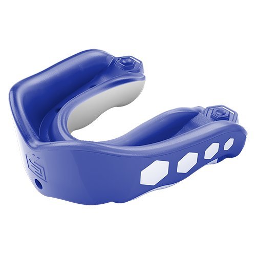 0733313035192 - SHOCK DOCTOR GEL MAX FLAVOR FUSION CONVERTIBLE MOUTH GUARD, BLUE RASPBERRY, ADULT