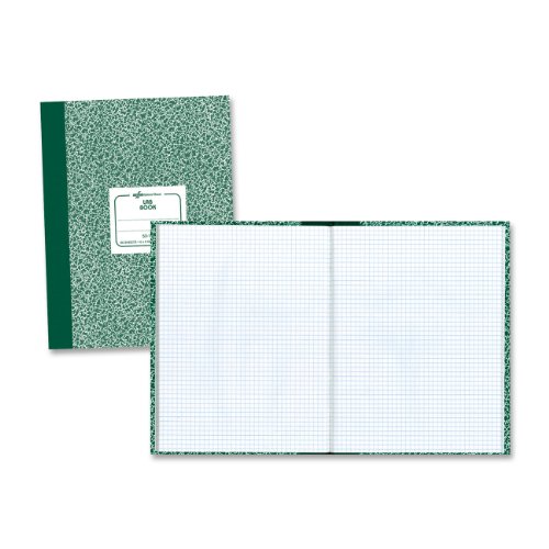 0073333531084 - NATIONAL BRAND LAB BOOK, 5 X 5 QUAD, GREEN MARBLE, 10.125 X 7.875 INCHES, 60 SHEETS