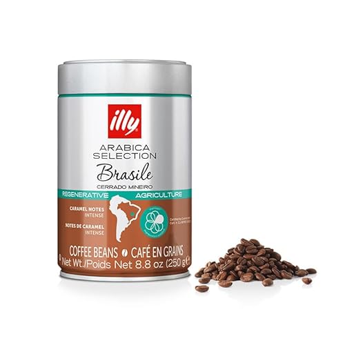 0733411904451 - ILLY ARABICA SELECTIONS BRASILE - CERRADO MINEIRO WHOLE BEAN COFFEE, REGENERATIVE AGRICULTURE COFFEE, 8.8OZ (PACK OF 1)