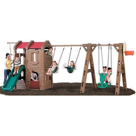 0733538801497 - STEP2 NATURALLY PLAYFUL® ADVENTURE LODGE PLAY CENTER WITH GLIDER