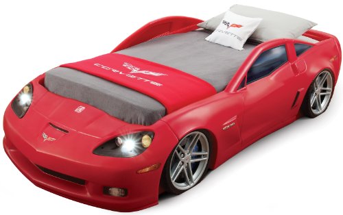 0733538821594 - STEP2 CORVETTE BED WITH LIGHTS - RED/SILVER/BLACK