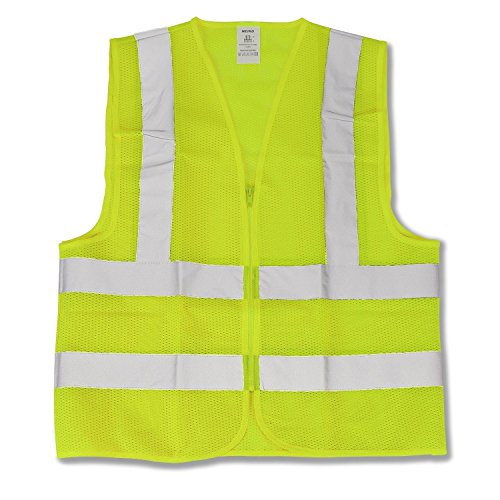 7336117849915 - NEIKO 53940A HIGH VISIBILITY SAFETY VEST, ANSI/ ISEA STANDARD | COLOR NEON YELLOW | SIZE M