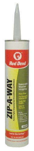 7336117880994 - RED DEVIL 0606 ZIP-A-WAY REMOVABLE SEALANT, CLEAR, 10.1-OUNCE MODEL: 606 (HARDWARE & TOOLS STORE)
