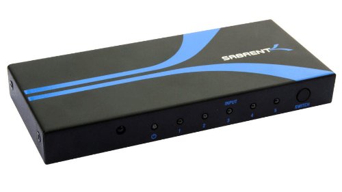 7337331845585 - SABRENT HIGH DEFINITION 5X1 HDMI SWITCH WITH IR WIRELESS REMOTE AND AC POWER ADAPTER - SUPPORTS 3D, 1080P (ST-HDMI)