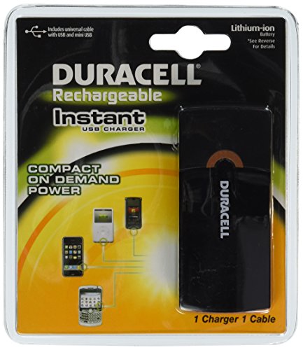 7337331944417 - DURACELL INSTANT USB CHARGER/INCLUDES UNIVERSAL CABLE WITH USB & MINI USB, 1 COUNT