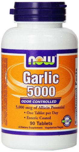 0733739018144 - NOW FOODS GARLIC 5000 TABLETS, 90 COUNT