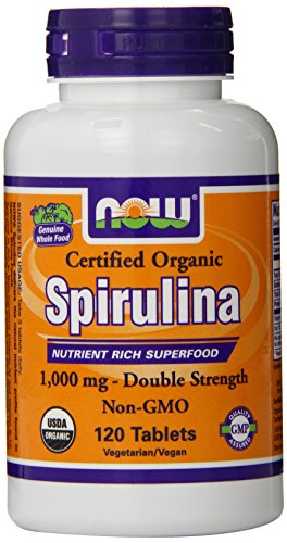 0733739027153 - NOW FOODS SPIRULINA CERTIFIED ORGANIC TABLETS, 1000 MG, 120 COUNT
