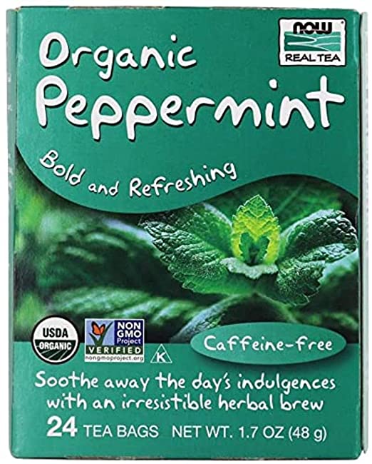 0733739042439 - CHA PEPPERMINT NOW FOODS 48G