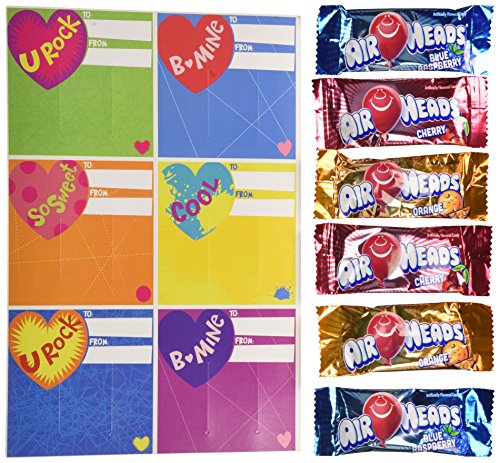 0073390006846 - HAPPY VALENTINES DAY AIRHEADS -28 MINI BARS AND CARDS