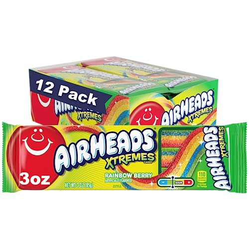 0073390008673 - AIRHEADS XTREMES SOUR CANDY, RAINBOW BERRY, 3 OUNCE (PACK OF 12)