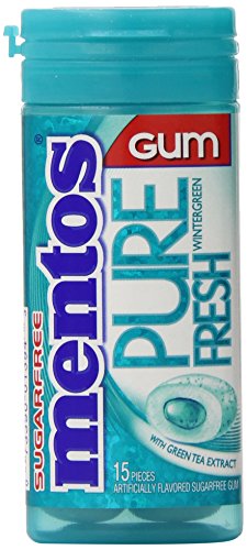 0073390636210 - MENTOS PURE FRESH WINTERGREEN GUM, 15-COUNT (PACK OF 10)