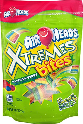 0073390678432 - AIRHEADS XTREMES BITES DOY BAG, RAINBOW BERRY, 9 OUNCE (PACK OF 12)