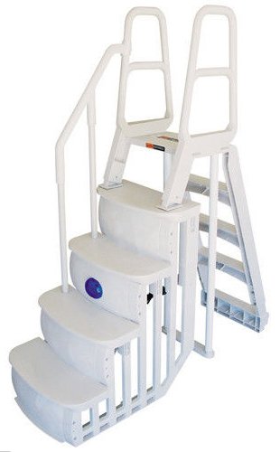 0734263468597 - MAIN ACCESS 200100T ABOVE GROUND SWIMMING POOL STEP LADDER SYSTEM W/ LED LIGHT