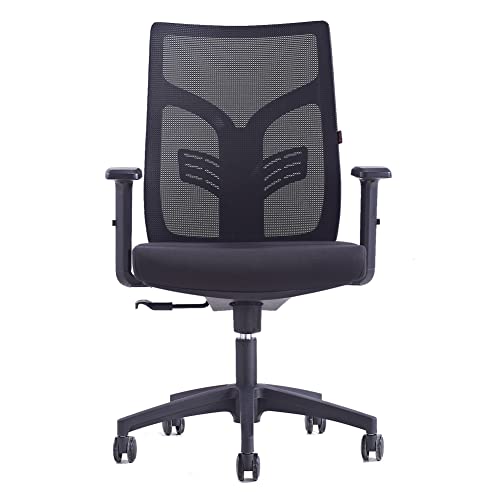 7343966231327 - AIDEPU ERGONOMIC OFFICE COMPUTER CHAIRS WITH MESH BACK ADJUSTABLE ARMRESTS 360 SWIVEL ROLLING WHEELS COMFORTABLE SEAT CUSHION, LIFTING, BLACK