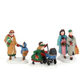 0734409098756 - DEPT 56 HERITAGE VILLAGE COLLECTION LET'S GO SHOPPING IN THE CITY SET OF 3