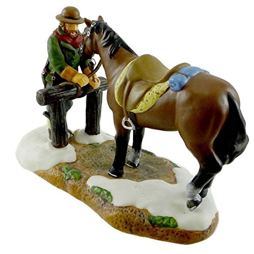 0734409242371 - DEPT 56 ACCESSORIES THE HITCHING POST NEW ENGLAND HORSE - PORCELAIN 2.75 IN