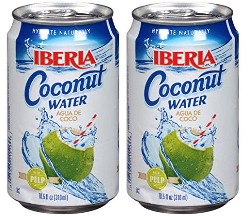 0734439244444 - IBERIA COCONUT WATER WITH PULP, 10.5 FL OZ, AGUA DE COCO (2 CANS)