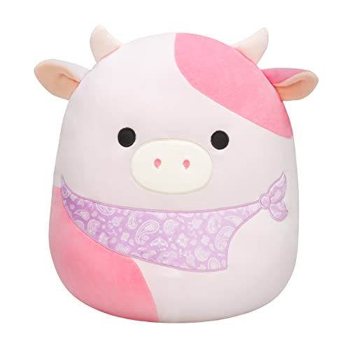 0734689566150 - SQUISHMALLOWS 14-INCH COW PLUSH - ADD RESHMA TO YOUR SQUAD, ULTRASOFT STUFFED ANIMAL LARGE PLUSH TOY, OFFICIAL KELLYTOY PLUSH