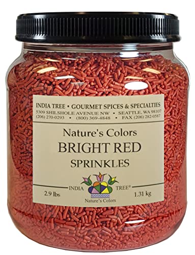 0734865708435 - INDIA TREE BRIGHT RED SPRINKLES, 2.9 LBS
