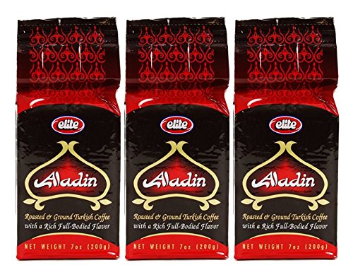 0073490107894 - ELITE ALADIN TURKISH ROASTED GROUND COFFEE 7OZ (3 PACK)