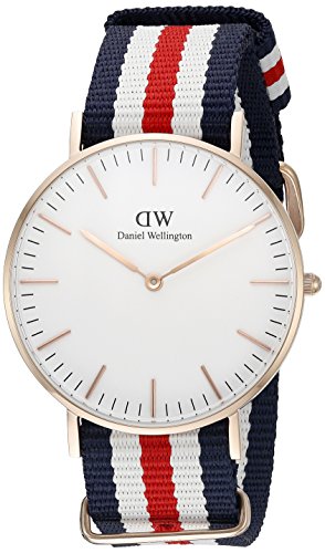 7350068240348 - DANIEL WELLINGTON WOMEN'S 0502DW CLASSIC CANTERBURY STAINLESS STEEL WATCH WITH MULTI-COLOR STRIPED BAND