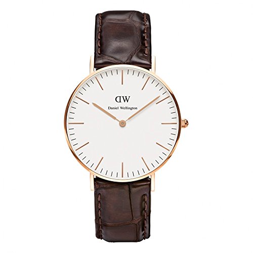 7350068240812 - DANIEL WELLINGTON WOMEN'S 0510DW CLASSIC YORK STAINLESS STEEL WATCH WITH BROWN LEATHER BAND