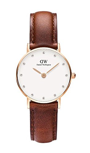 7350068241017 - DANIEL WELLINGTON WOMEN'S 0900DW ST. MAWES STAINLESS STEEL WATCH WITH BROWN STRAP