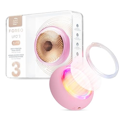 7350120791511 - FOREO UFO 3-5-IN-1 FULL FACIAL LED MASK TREATMENT - DEEP MOISTURISER - ANTI AGING FACE MASK BEAUTY -FACE MASSAGER - PEARL PINK