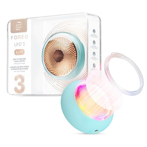 7350120791535 - FOREO UFO 3-5-IN-1 FULL FACIAL LED MASK TREATMENT - DEEP MOISTURISER - ANTI AGING FACE MASK BEAUTY - FACE MASSAGER - ARCTIC BLUE