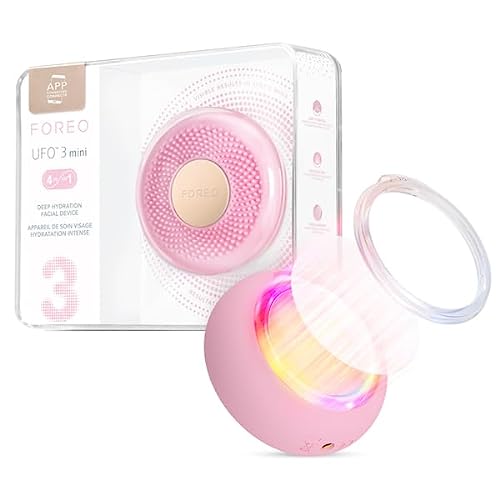 7350120791559 - FOREO UFO 3 MINI - 4-IN-1 FULL FACIAL LED MASK TREATMENT - DEEP MOISTURISER - ANTI AGING FACE MASK BEAUTY - FACE MASSAGER - PEARL PINK