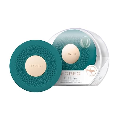 7350120791580 - FOREO UFO 3 GO - COMPACT 4-IN-1 FULL FACIAL LED MASK TREATMENT - DEEP MOISTURISER - ANTI AGING FACE MASK BEAUTY - FACE MASSAGER - EVERGREEN