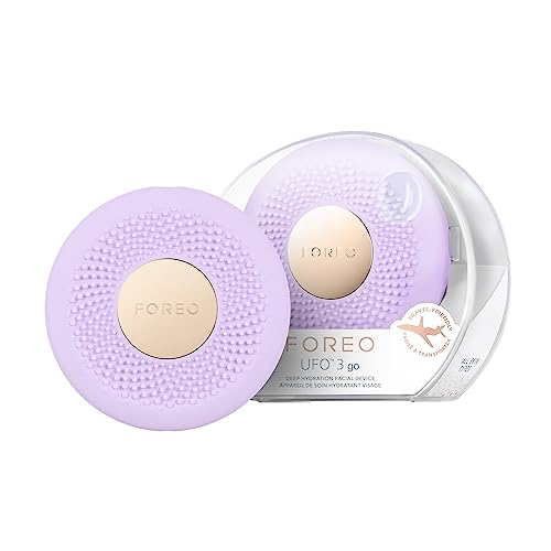 7350120791597 - FOREO UFO 3 GO - COMPACT 4-IN-1 FULL FACIAL LED MASK TREATMENT - DEEP MOISTURISER - ANTI AGING FACE MASK BEAUTY - FACE MASSAGER - LAVENDER