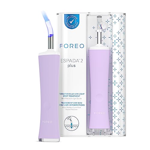 7350120791757 - FOREO ESPADA 2 PLUS PRECISE TARGETING LED LIGHT THERAPY - SKIN CARE DEVICE FOR BLEMISH TREATMENT - FDA CLEARED - MEDICAL-GRADE SILICONE - SCAR & SPOT TREATMENT FOR FACE - CLEAR SKIN - LAVENDER