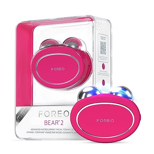 7350120791795 - FOREO BEAR 2 ADVANCED LIFTING & TONING MICROCURRENT FACIAL DEVICE - ANTI AGING FACE SCULPTING TOOL - INSTANT FACE LIFT - FIRM & CONTOUR - NON-INVASIVE SKIN CARE TOOLS - FUCHSIA