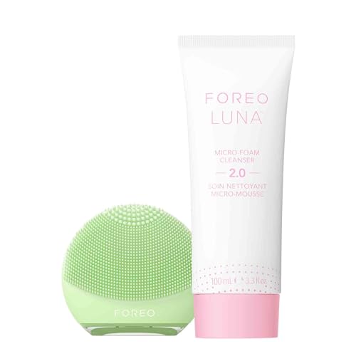 7350120792266 - FOREO LUNA 4 GO FACE CLEANSING BRUSH & FIRMING FACE MASSAGER + LUNA MICRO-FOAM FACE CLEANSER 2.0, 100ML - FACE WASH - PORE MINIMIZER - FACE CARE - FACIAL SKIN CARE PRODUCTS - FOR ALL SKIN TYPES
