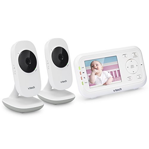 0735078043092 - VTECH VM3252-2 2.8” DIGITAL VIDEO BABY MONITOR WITH 2 CAMERAS AND AUTOMATIC NIGHT VISION, WHITE