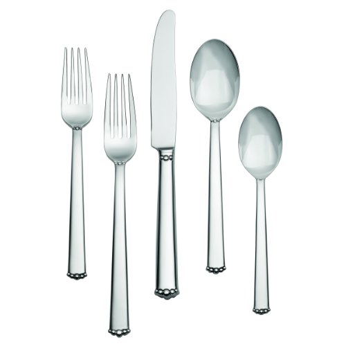 0735092126429 - WATERFORD LISMORE BEAD 18/10 STAINLESS STEEL 5-PIECE PLACE SETTING