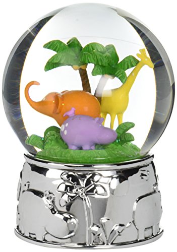 0735092226044 - REED & BARTON JUNGLE PARADE SILVER PLATE WATER GLOBE, PLAYS KINDER CHILDREN'S SYMPHONY