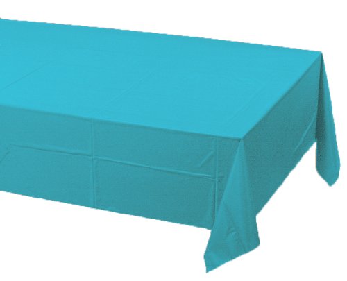 0073525106083 - CREATIVE CONVERTING PLASTIC BANQUET TABLE COVER, BERMUDA BLUE