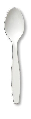 0073525109619 - CREATIVE CONVERTING TOUCH OF COLOR PREMIUM 50 COUNT PLASTIC SPOONS, WHITE