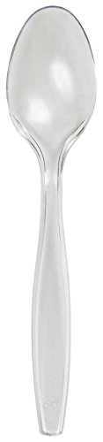 0073525109626 - CREATIVE CONVERTING PREMIUM PLASTIC SPOONS, CLEAR, PACKAGE OF 50, (PACK OF 3)