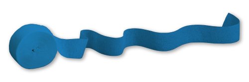 0073525144504 - CREATIVE CONVERTING TOUCH OF COLOR CREPE PAPER STREAMER ROLL, 500-FEET, TRUE BLUE