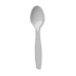 0073525182964 - SHIMMERING SILVER PLASTIC SPOONS 7 IN
