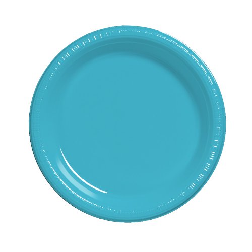 0073525200613 - BERMUDA BLUE PLASTIC LUNCH PLATES 7 IN