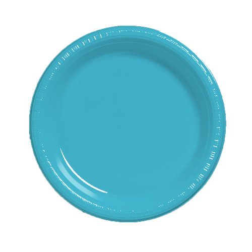 0073525200637 - CREATIVE CONVERTING TOUCH OF COLOR 20 COUNT PLASTIC BANQUET PLATES, BERMUDA BLUE