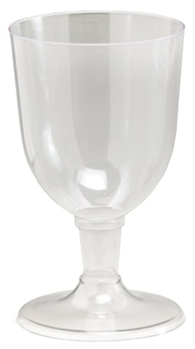 0073525741055 - CLEAR PLASTIC 5 OZ WINE GLASSES - 6 COUNT CLEAR