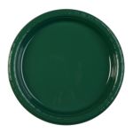 0073525810973 - HUNTER GREEN PLASTIC LUNCH PLATES 7 IN